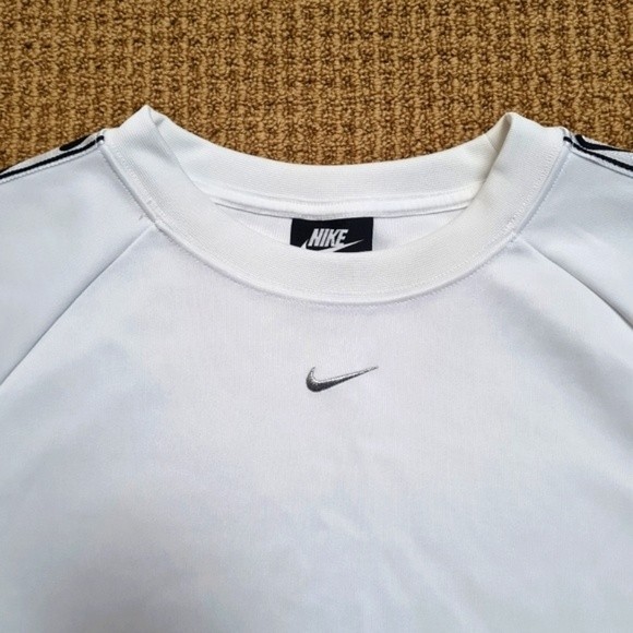 Nike Swoosh NSW Pullover Sweatshirt Crew Silver Logo Tape Silver S Rare Find - Picture 3 of 12